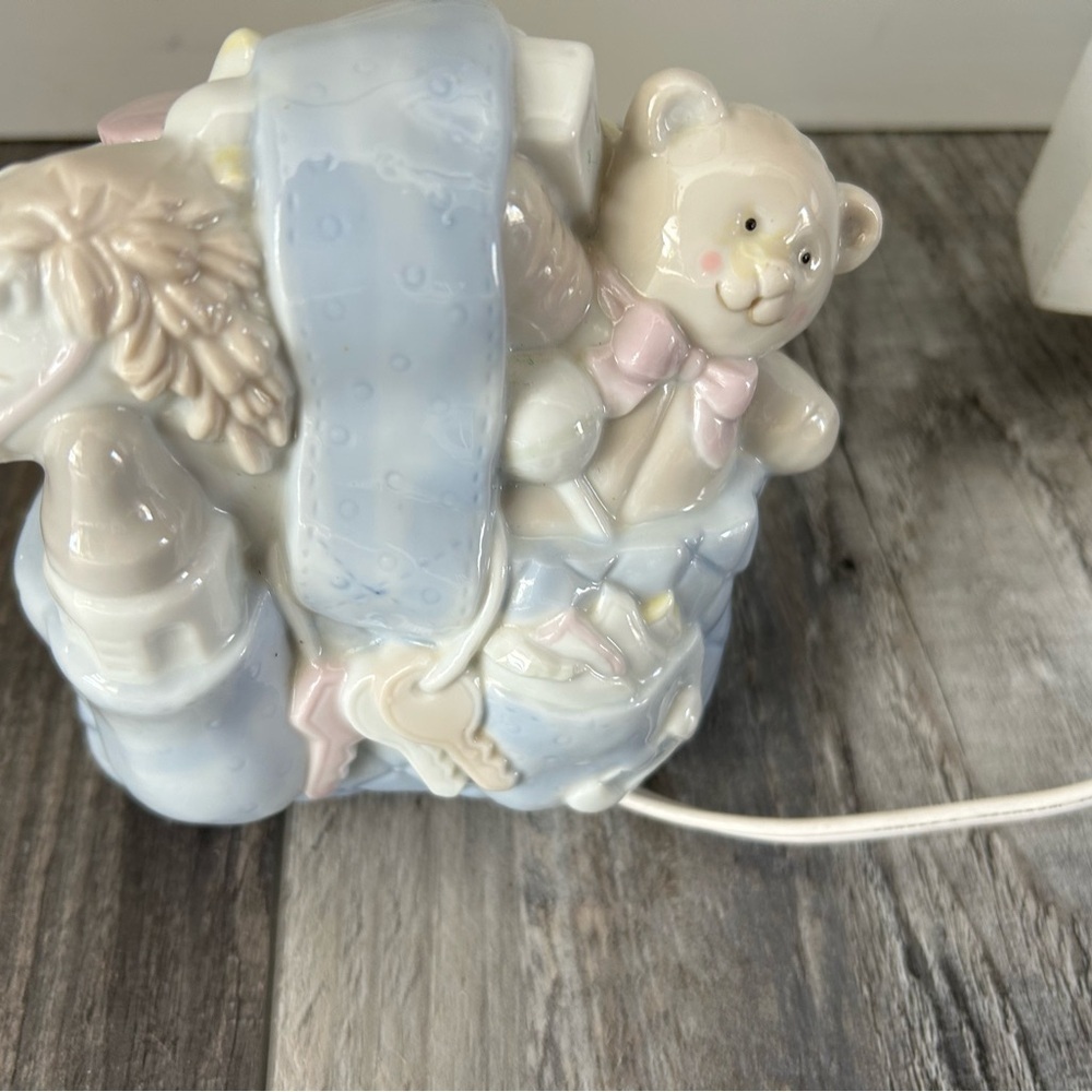 🔥$15 Ceramic Night Light with Teddy Bear and Horse VTG 👶